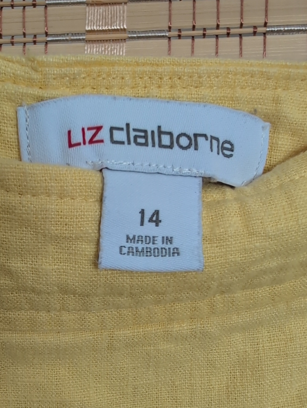 Liz Claiborne Yellow A-Line Linen Maxi Skirt With Pockets - Picture 7 of 7